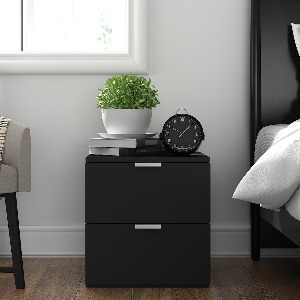 samuel black nightstand   