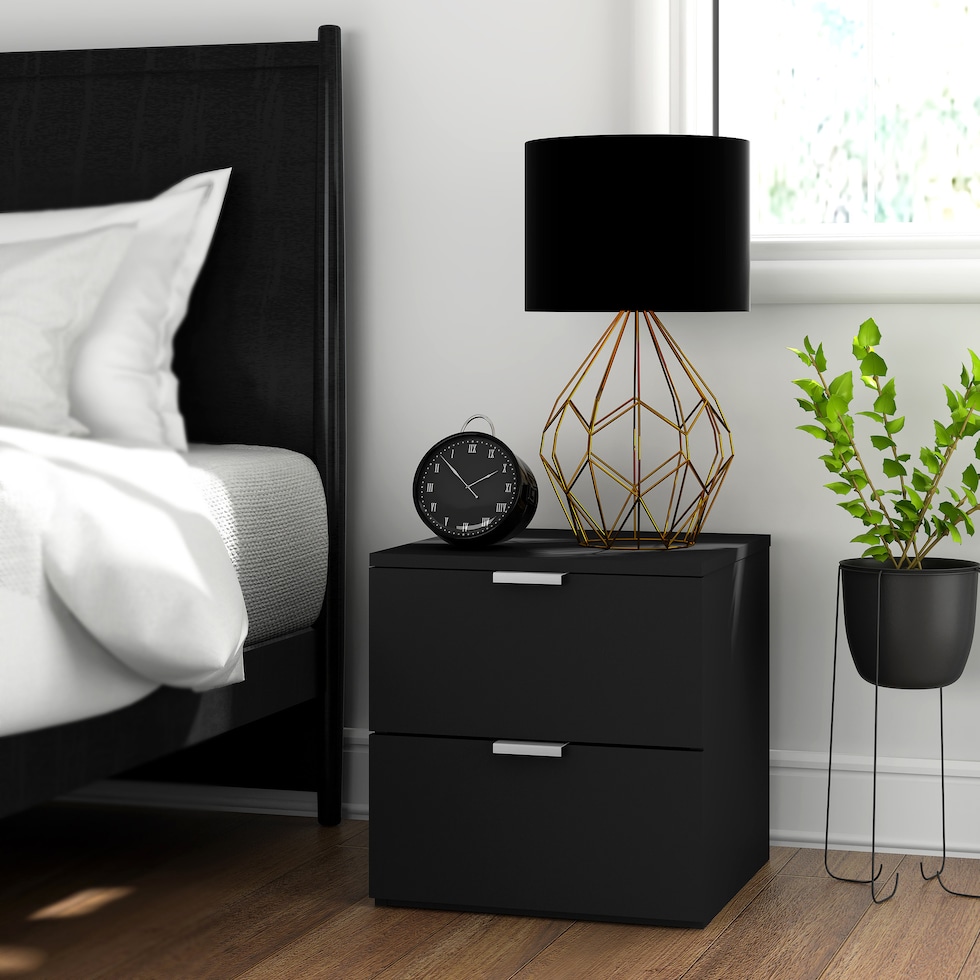 samuel black nightstand   