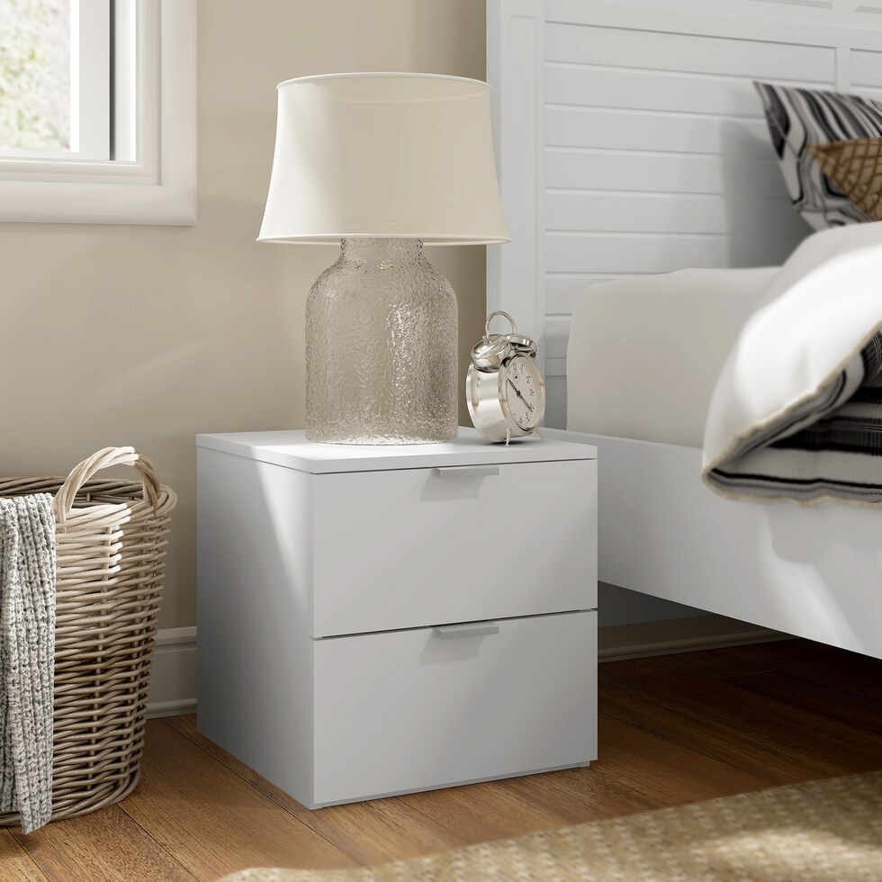 samuel white nightstand   