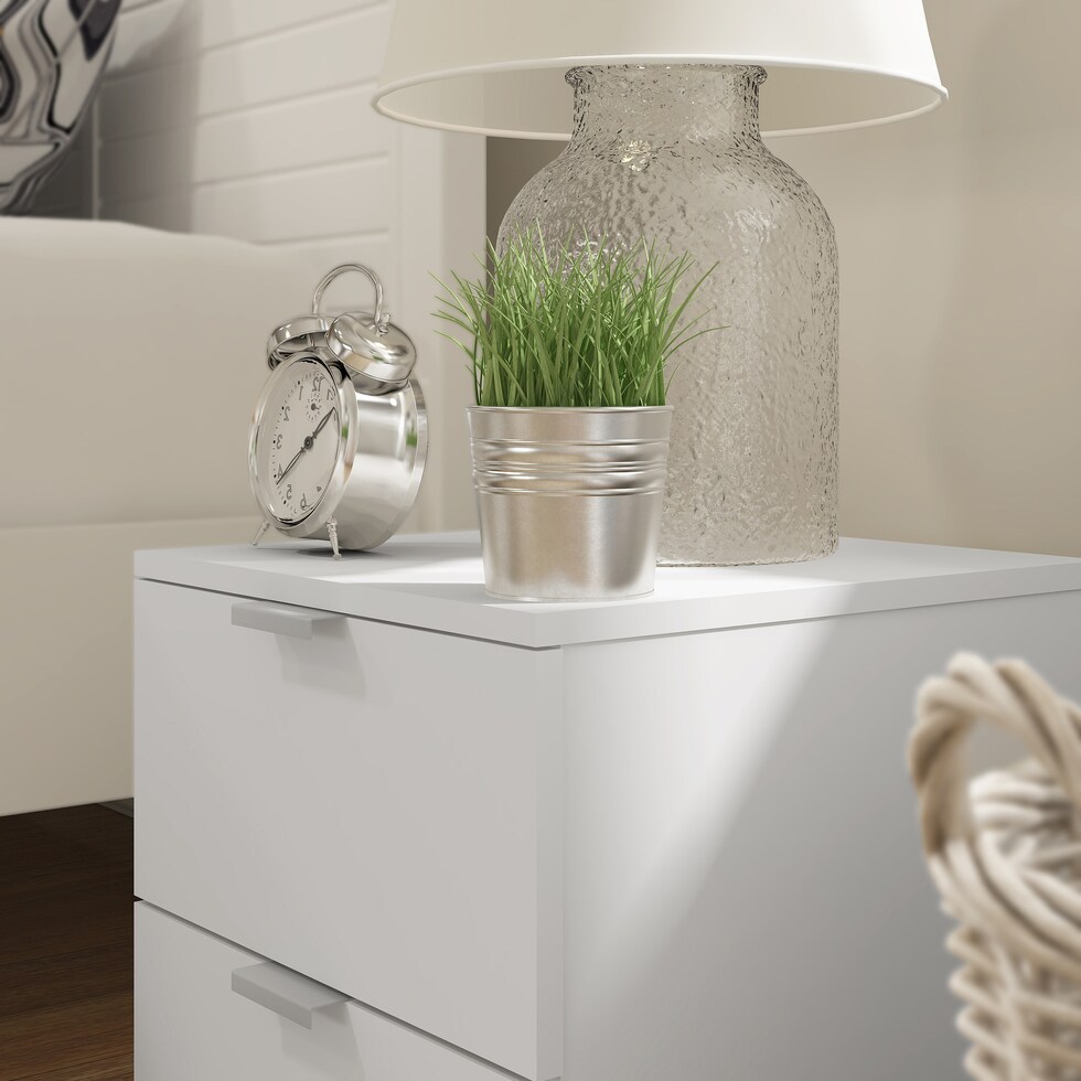 samuel white nightstand   