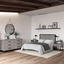 san francisco gray king bed   