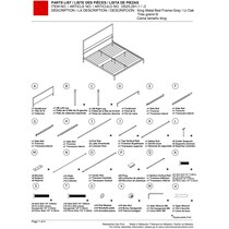 san francisco gray king bed   