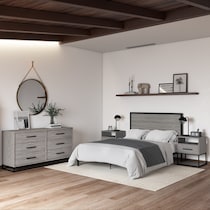 san francisco gray queen bed   