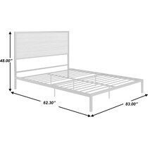 san francisco gray queen bed   