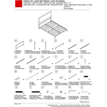 san francisco gray queen bed   