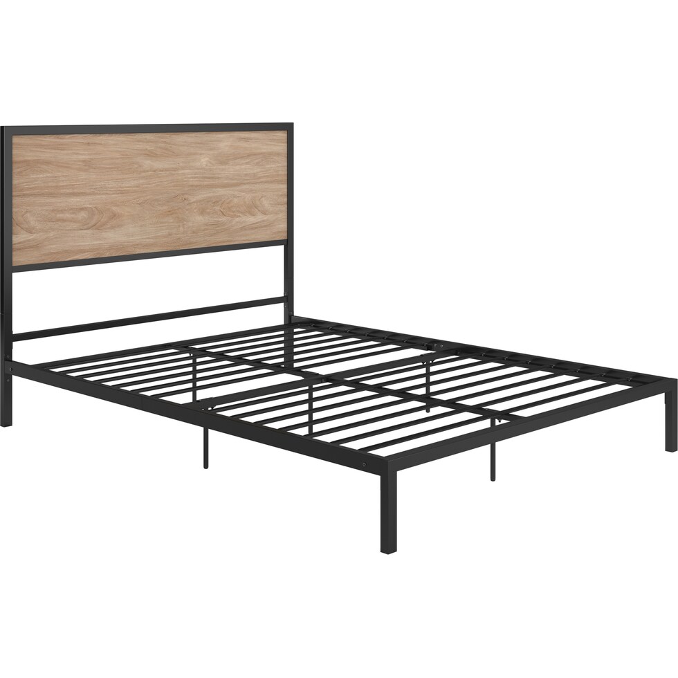 san francisco light brown queen bed   