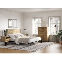 san francisco light brown queen bed   