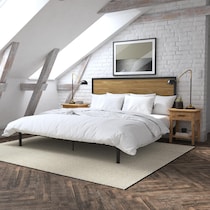san francisco light brown queen bed   