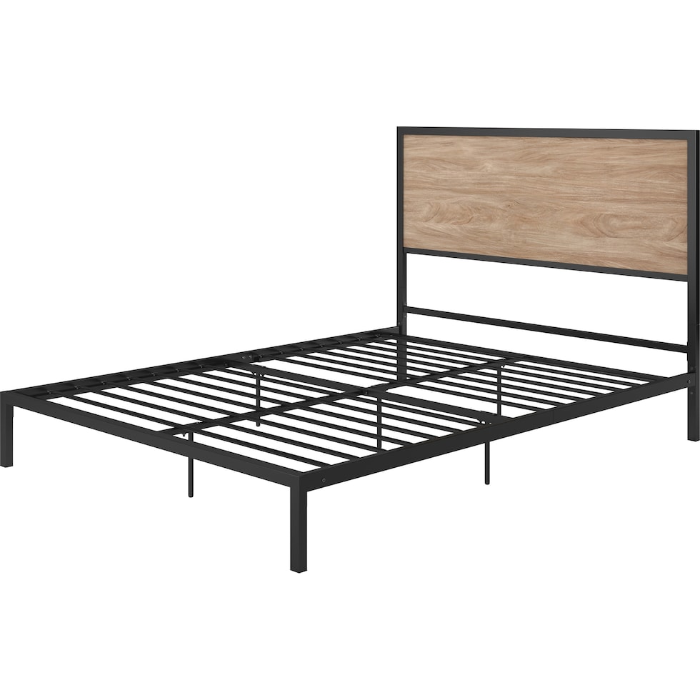 san francisco light brown queen bed   