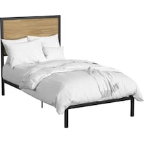 san francisco light brown twin bed   