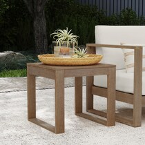 sand bridge light brown outdoor side table   