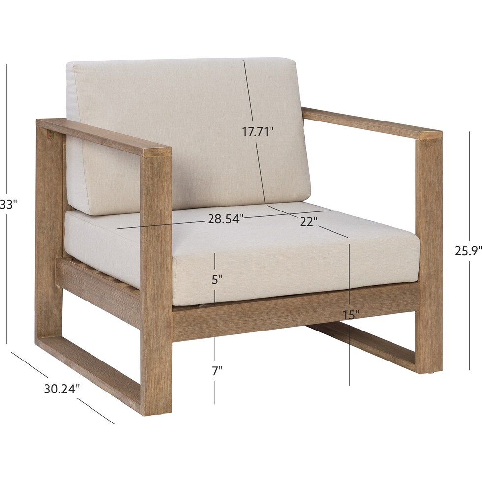 sand bridge natural outdoor chair   