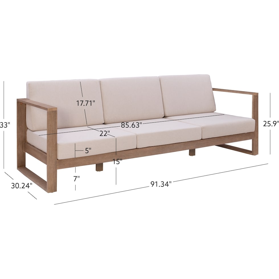 sand bridge natural outdoor sofa   