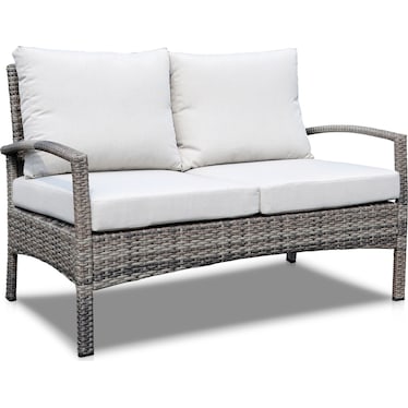 Sand Point Outdoor Loveseat, 2 Chairs and Coffee Table Set
