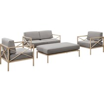 sandbar gray outdoor loveseat set   
