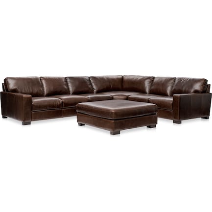 Sanderson 4-Piece Sectional and Ottoman