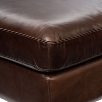 sanderson dark brown  pc sectional and ottoman   