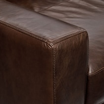 sanderson dark brown  pc sectional and ottoman   