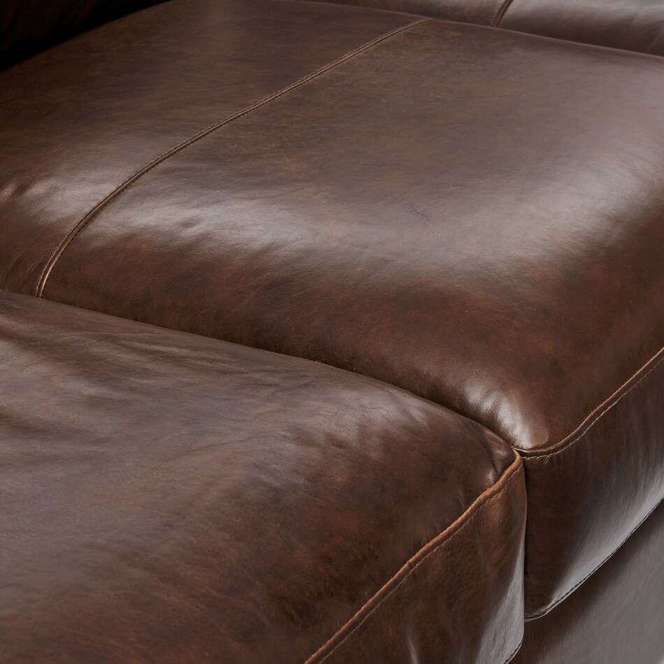 sanderson dark brown  pc sectional   