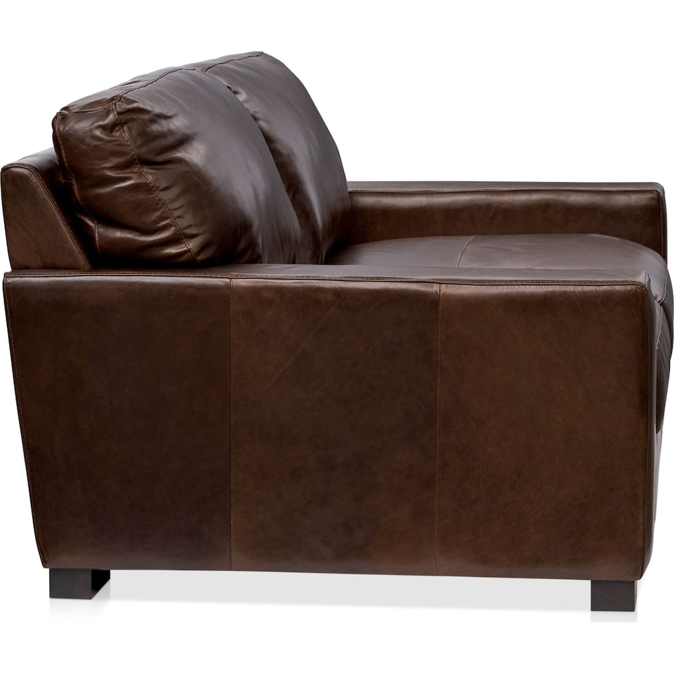 sanderson dark brown loveseat   