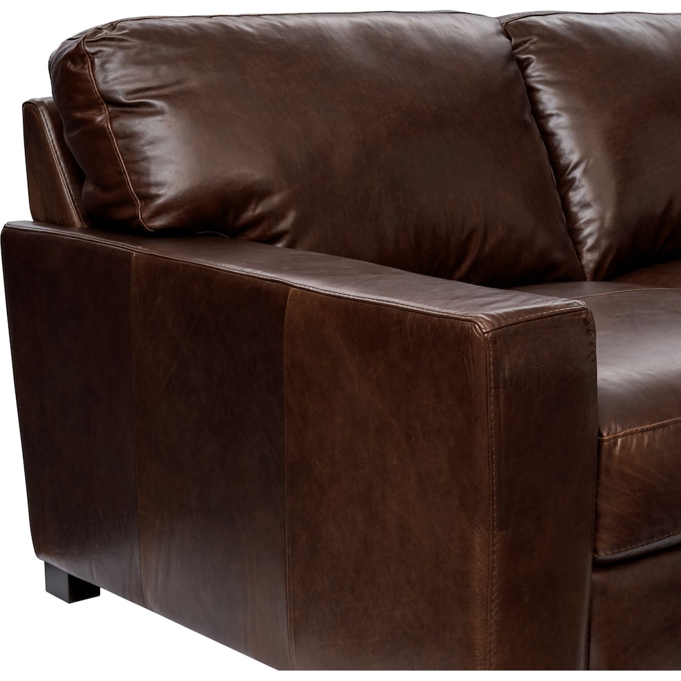 sanderson dark brown loveseat   