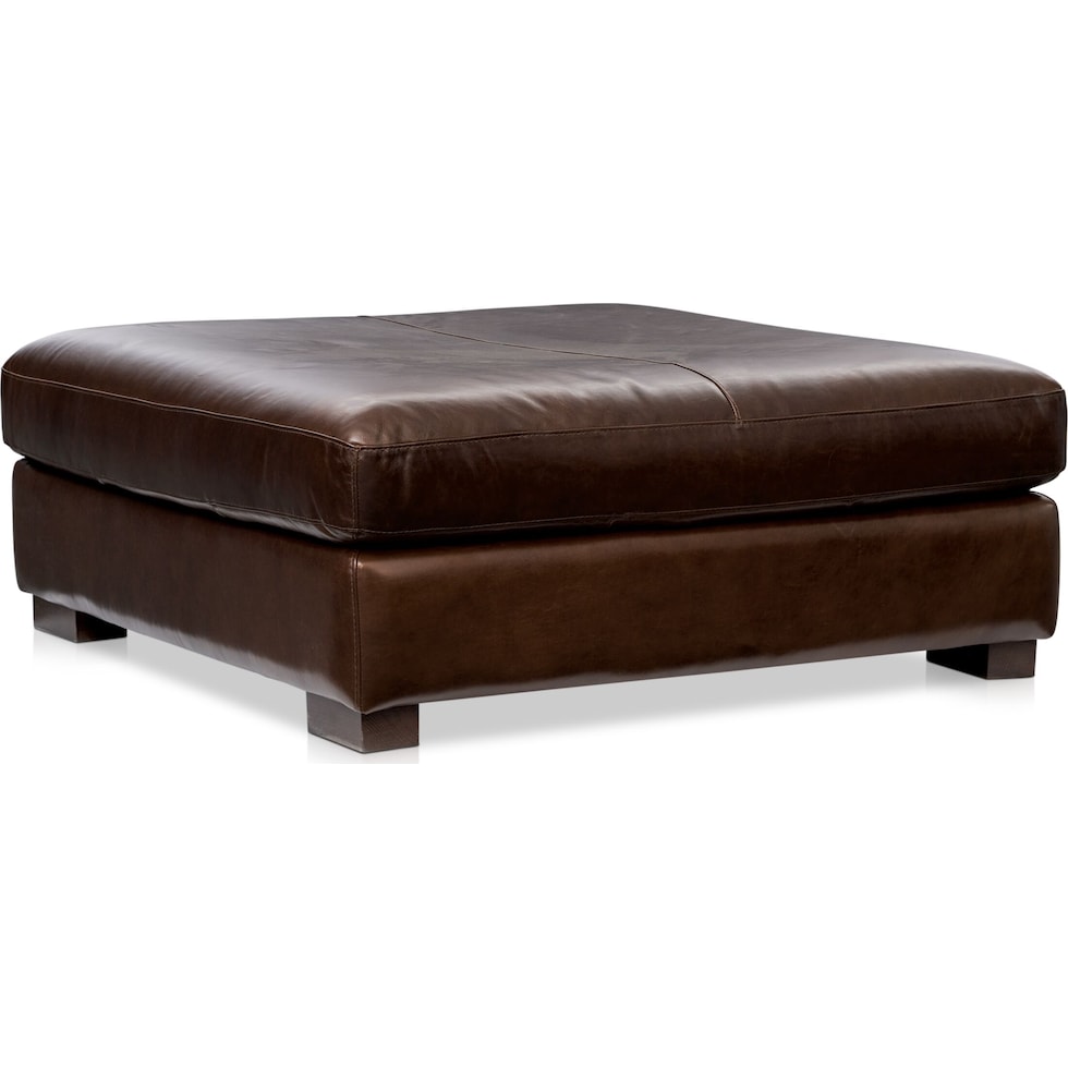 sanderson dark brown ottoman   