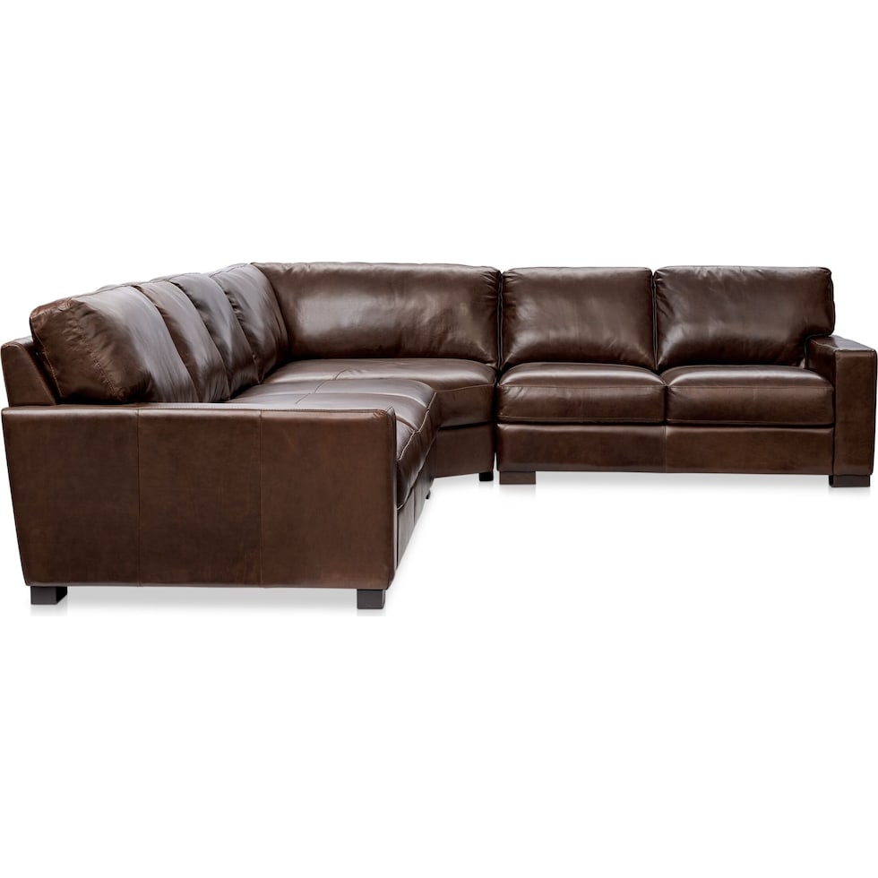 sanderson dark brown sectional   