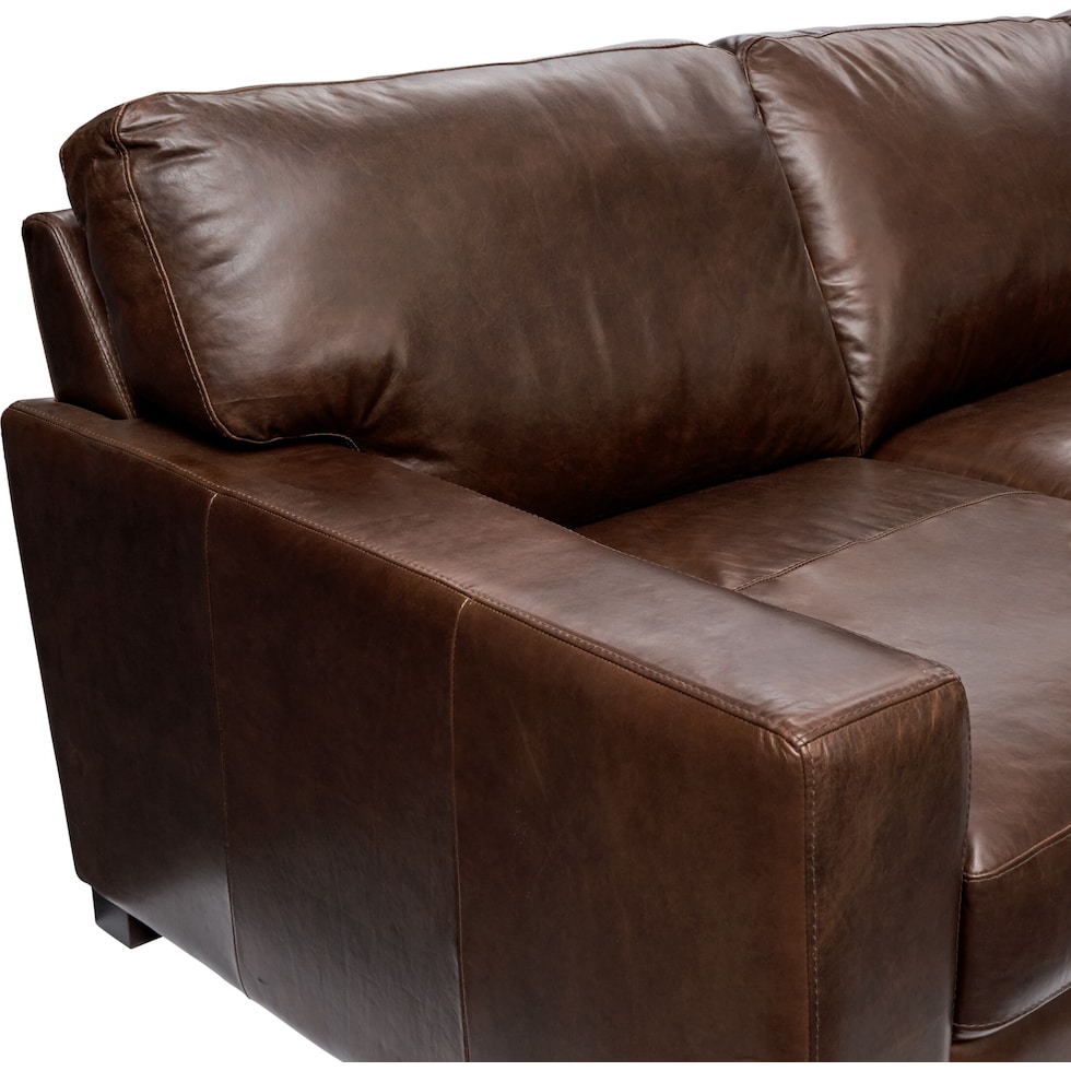 sanderson dark brown sectional   