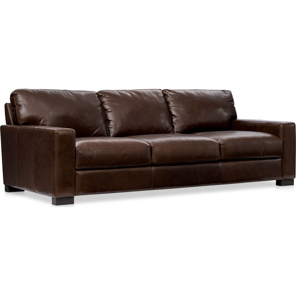 sanderson dark brown sofa   