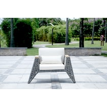 sanibel gray cream outdoor loveseat set   
