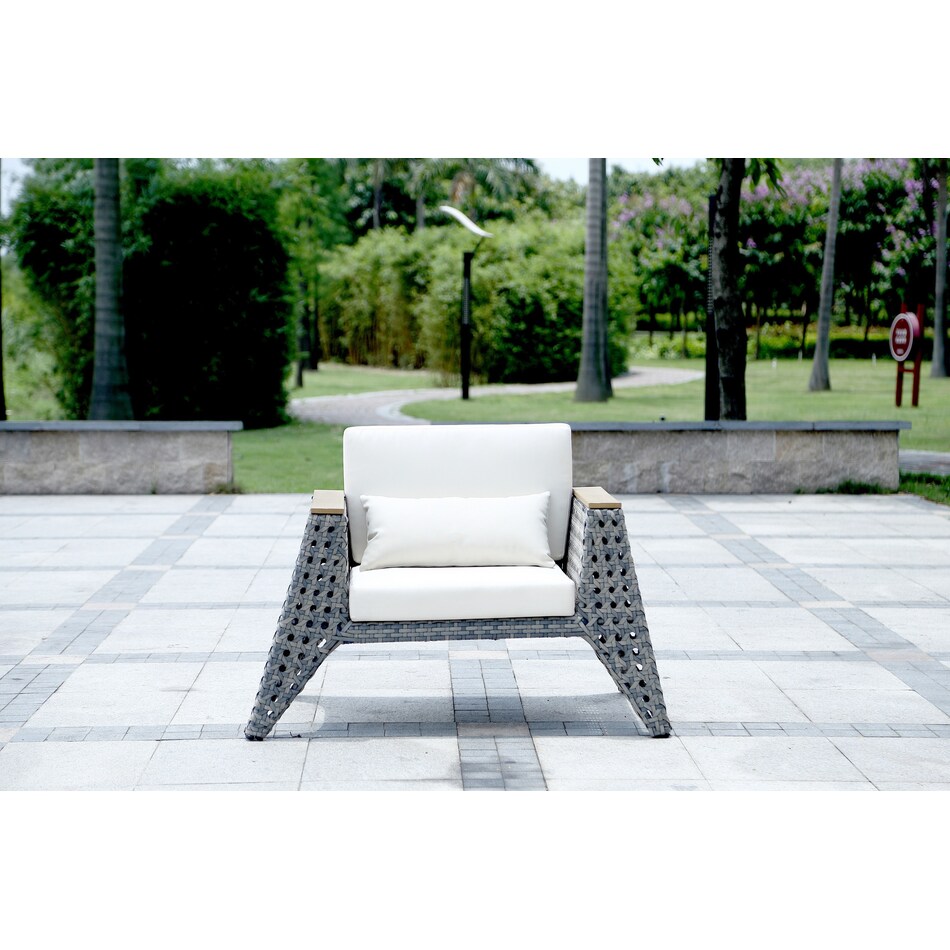 sanibel gray cream outdoor loveseat set   