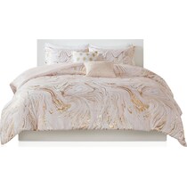 sansa pink full queen bedding set   