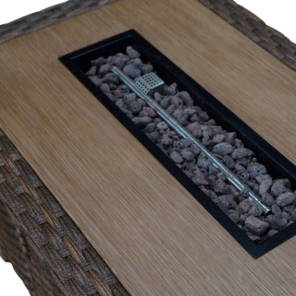 santa cruz dark brown fire pit   