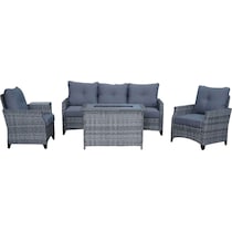 santa cruz gray outdoor sofa set   