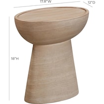 santa fe light brown accent table   