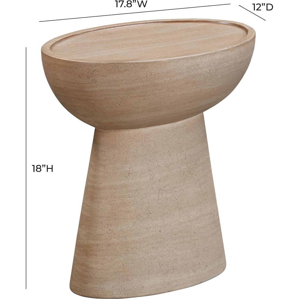 santa fe light brown accent table   