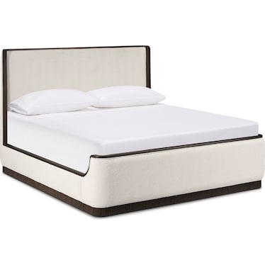 Santa Monica 6-Piece Queen Upholstered Bedroom Set with Dresser, Mirror & Charging Nightstand - Ch