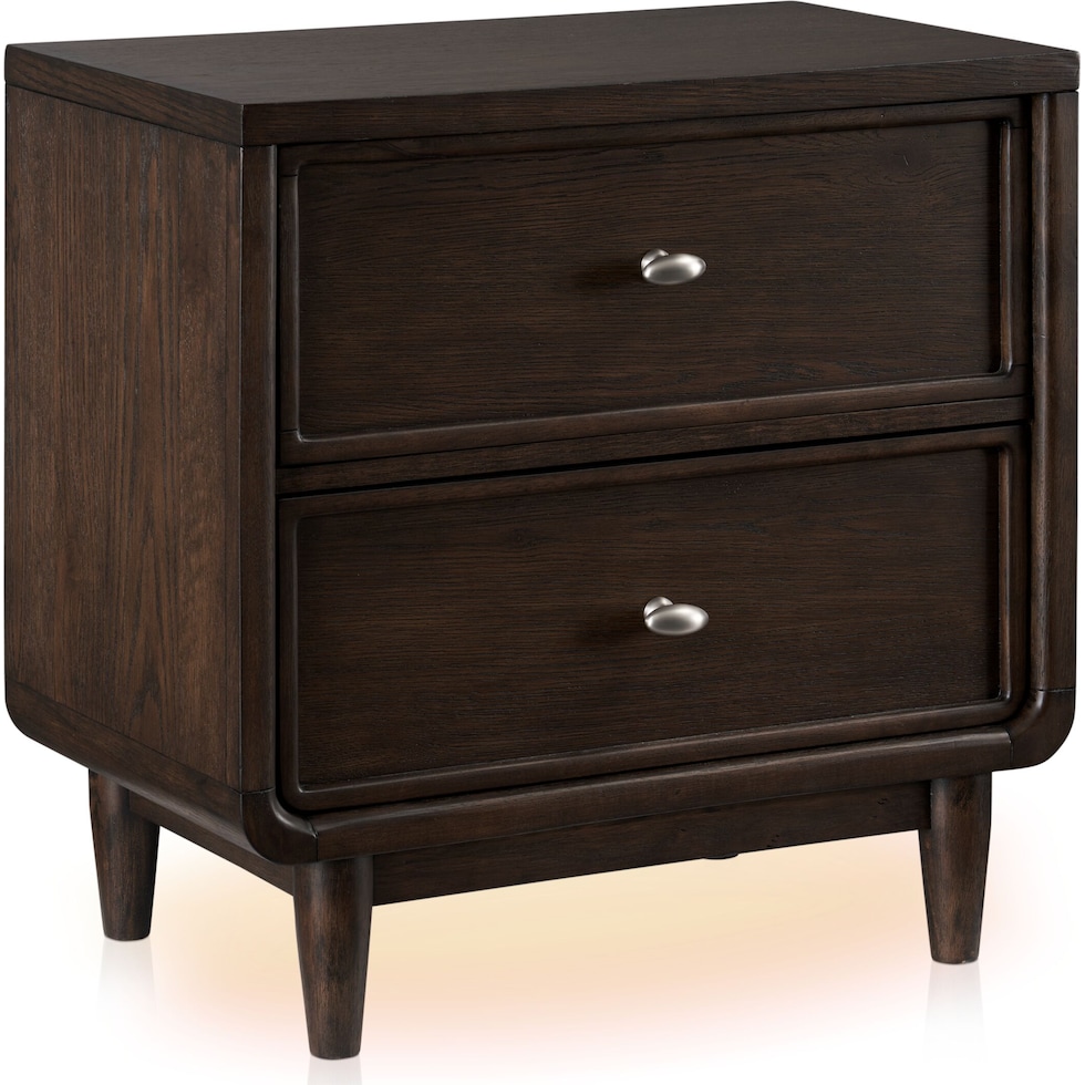 santa monica bedroom dark brown nightstand   