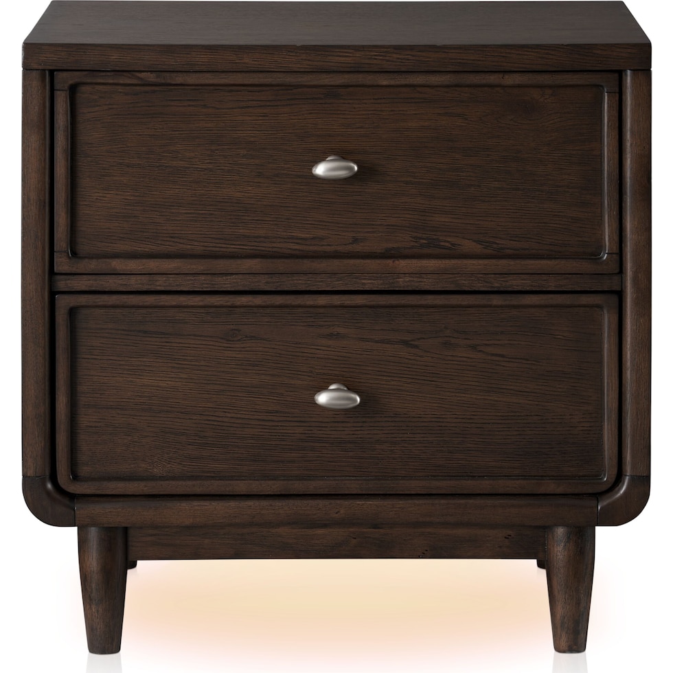 santa monica bedroom dark brown nightstand   