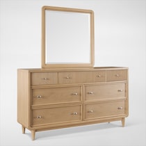 santa monica bedroom light brown dresser and mirror web   