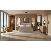 santa monica bedroom light brown king bed   