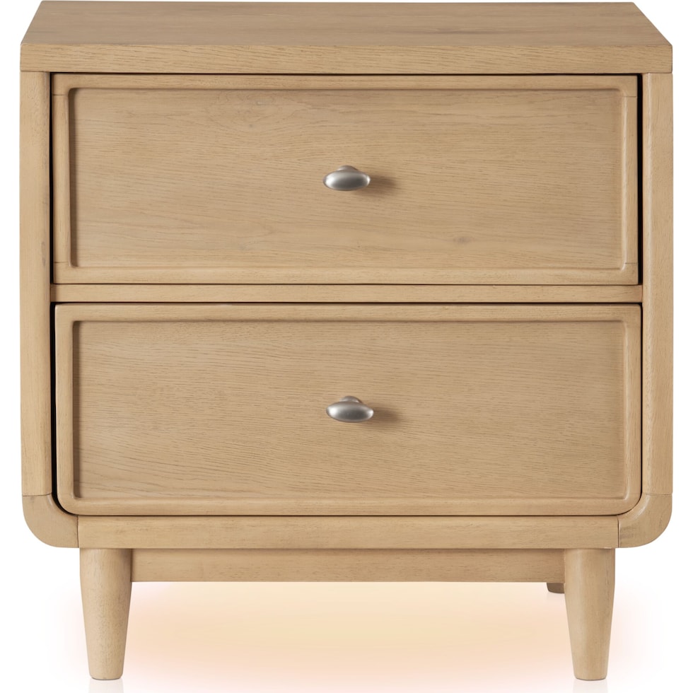 santa monica bedroom light brown nightstand   