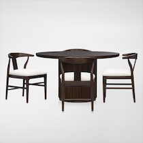 santa monica dining dark brown  pc dining room web   