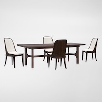 santa monica dining dark brown  pc dining room web   