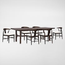 santa monica dining dark brown  pc dining room web   