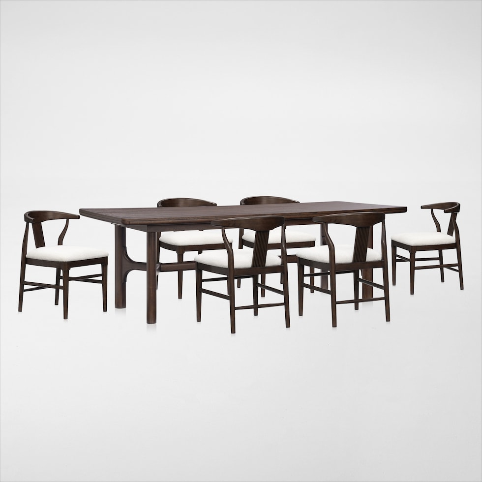 santa monica dining dark brown  pc dining room web   