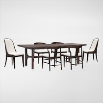 santa monica dining dark brown  pc dining room web   
