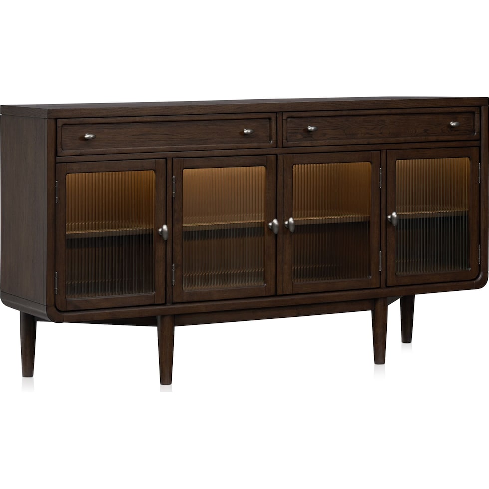 santa monica dining dark brown server   