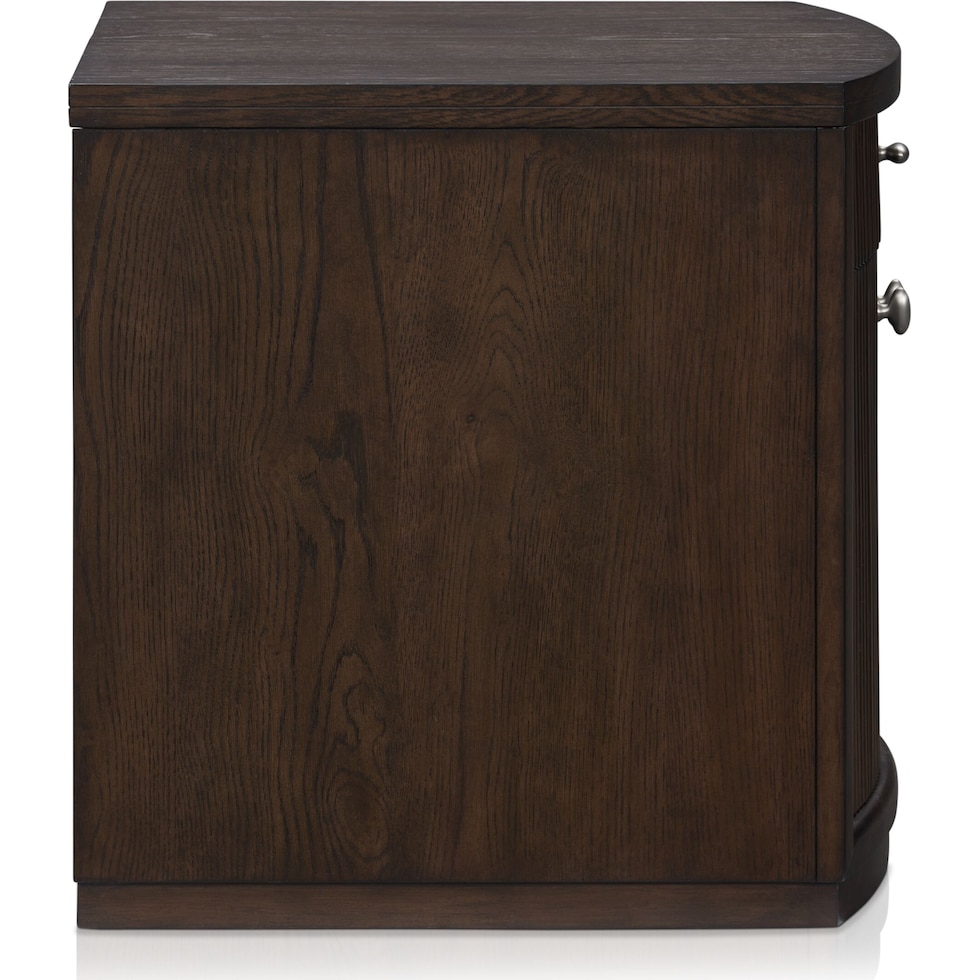 santa monica occasional dark brown chairside table   