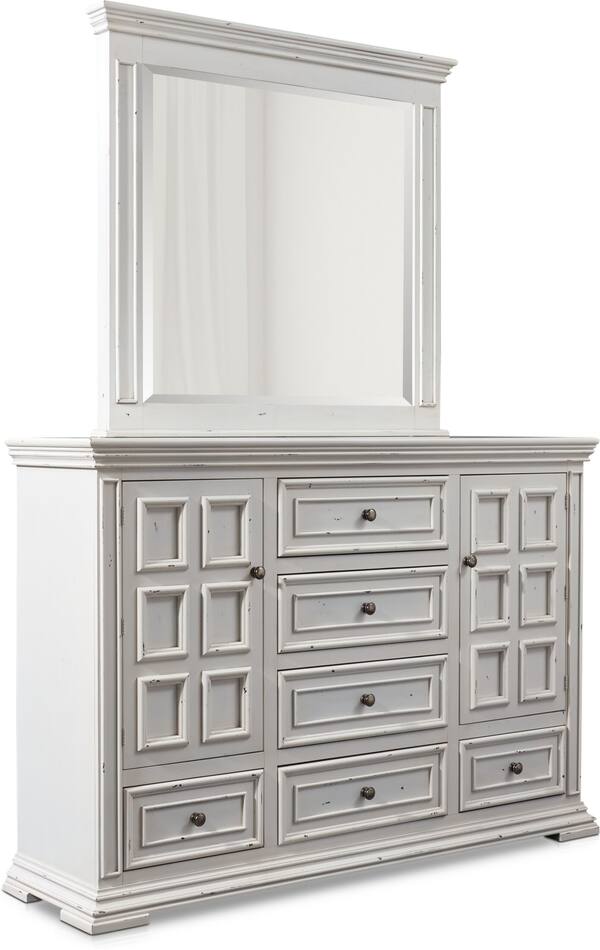 Santa Rosa 6Piece Bedroom Set with Nightstand, Dresser and Mirror